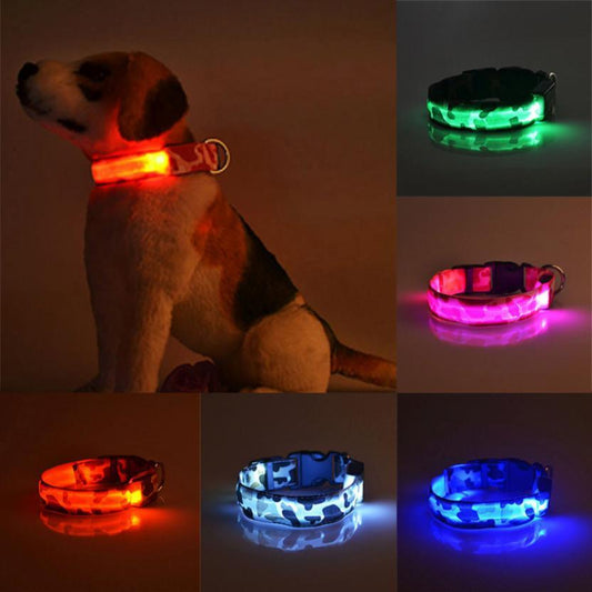 LED Light, Camo Dog Collars