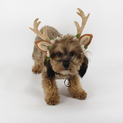 Christmas Antlers Hat For Small Pets