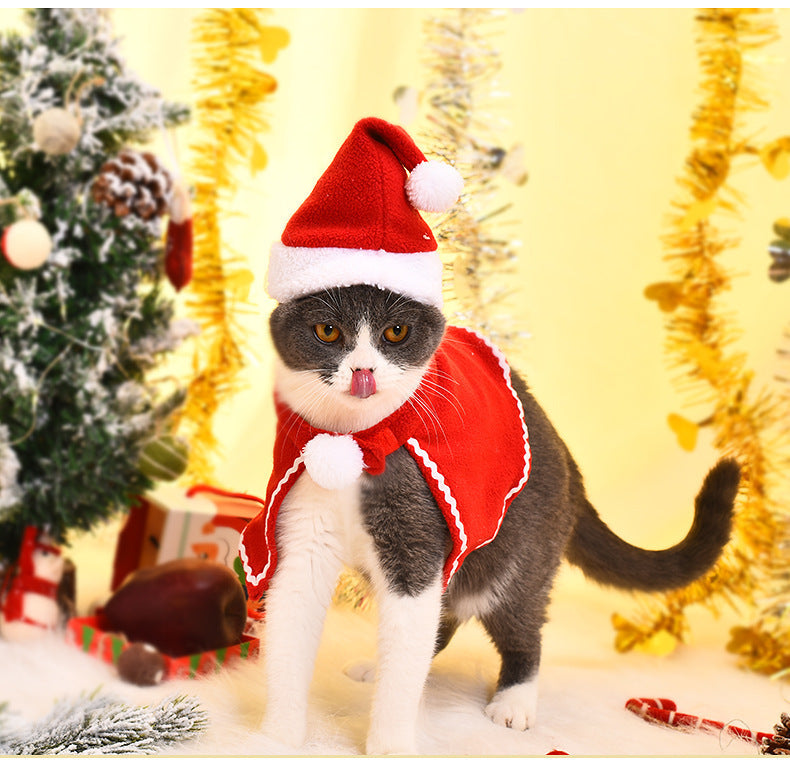 Christmas Cloak Suit For Small Pets Cat