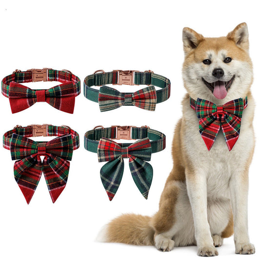 Christmas Plaid Dog Collars