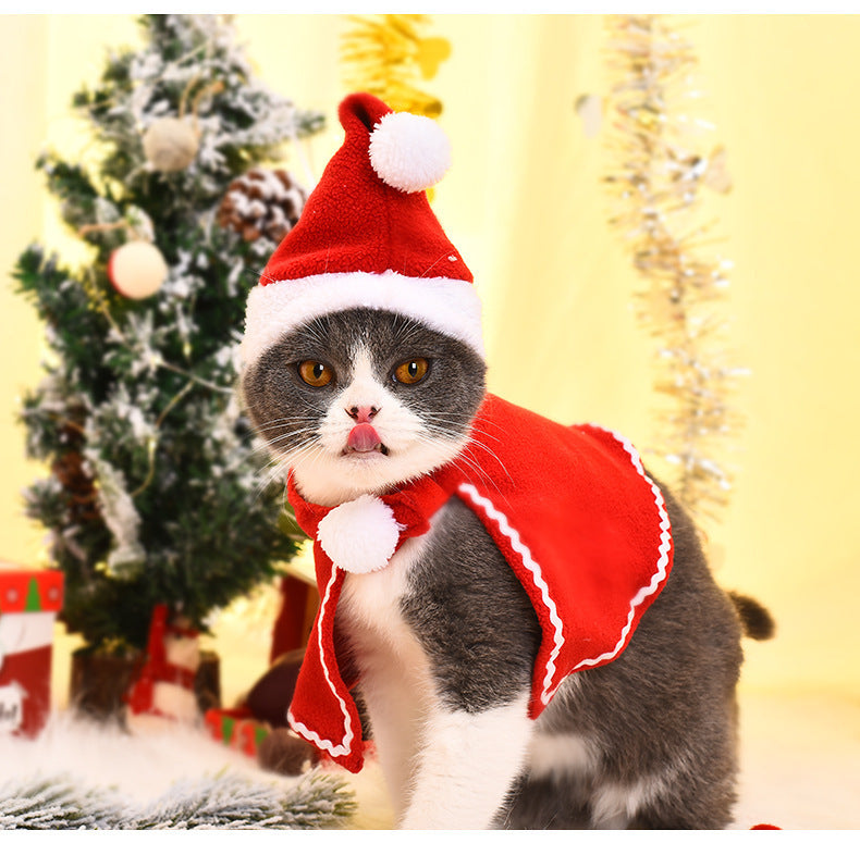 Christmas Cloak Suit For Small Pets Cat