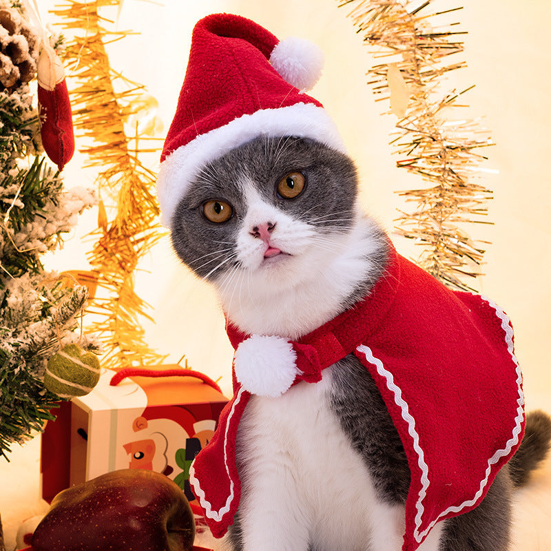 Christmas Cloak Suit For Small Pets Cat