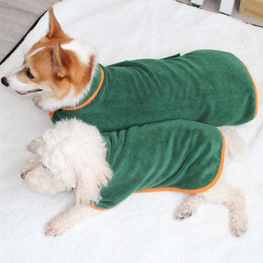 Absorbent Microfiber Pets Bathrobe