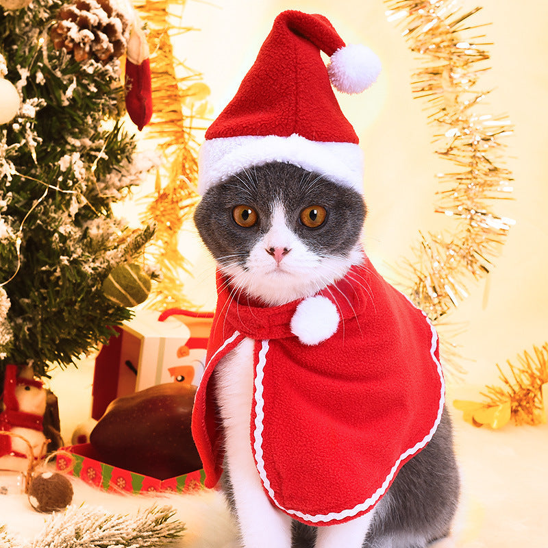 Christmas Cloak Suit For Small Pets Cat